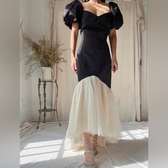 RARE VINTAGE Grossgrain and Tulle Dress - M - Picture 9 of 10